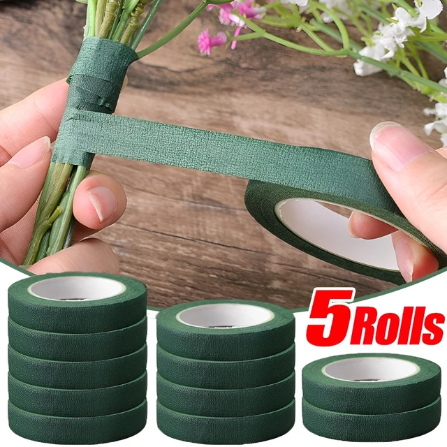 5 Rolls Green Floral Tape Diy Wedding Bouquet Stem Wrapping