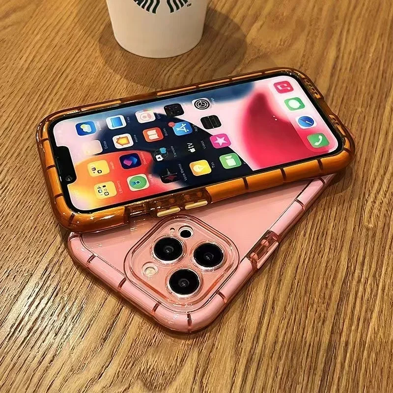 Luxury Transparent Shockproof Night Light Bumper Phone Case