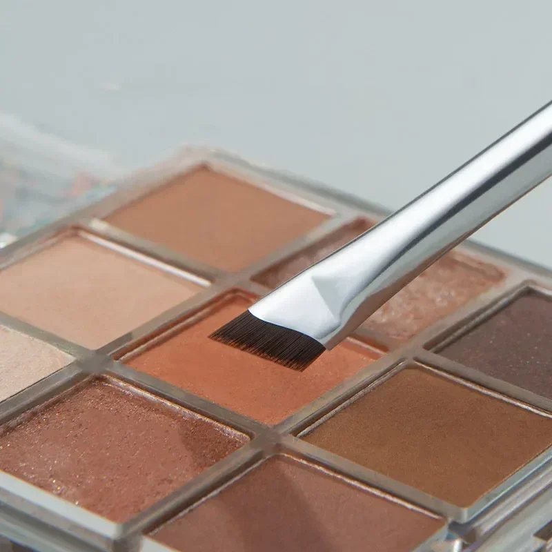 2PCS Pro Angled Eyeliner Brush Set - Microblading & Winged Liner Tools | Surgical Steel Precision Tips for Salon/Beginner Use