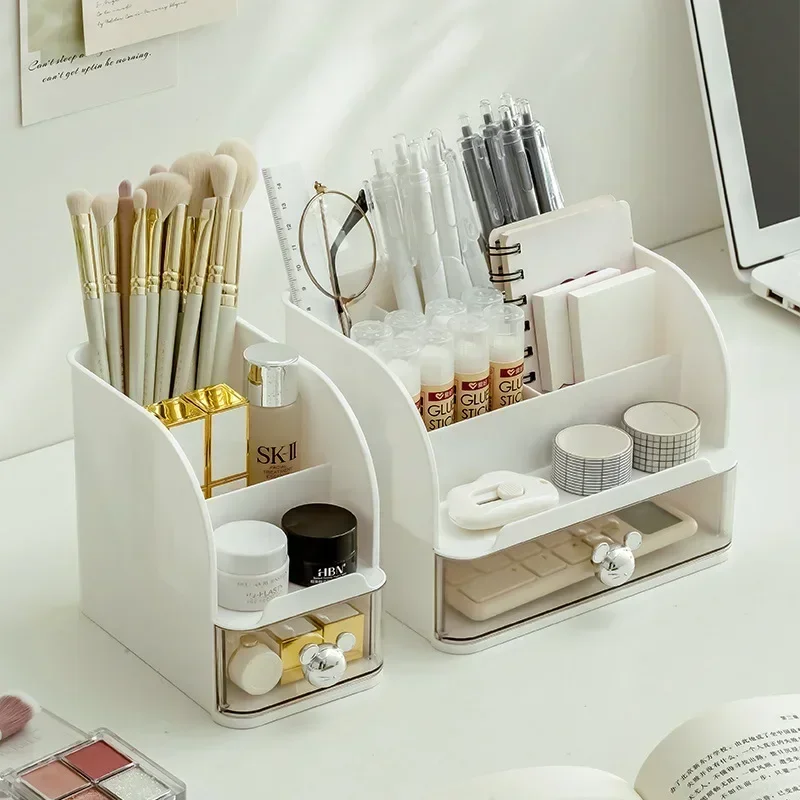 Large Capacity Cosmetic Storage Box Makeup Drawer Organizer Jewelry Nail Polish Makeup Container Desktop Sundries Storage Box
