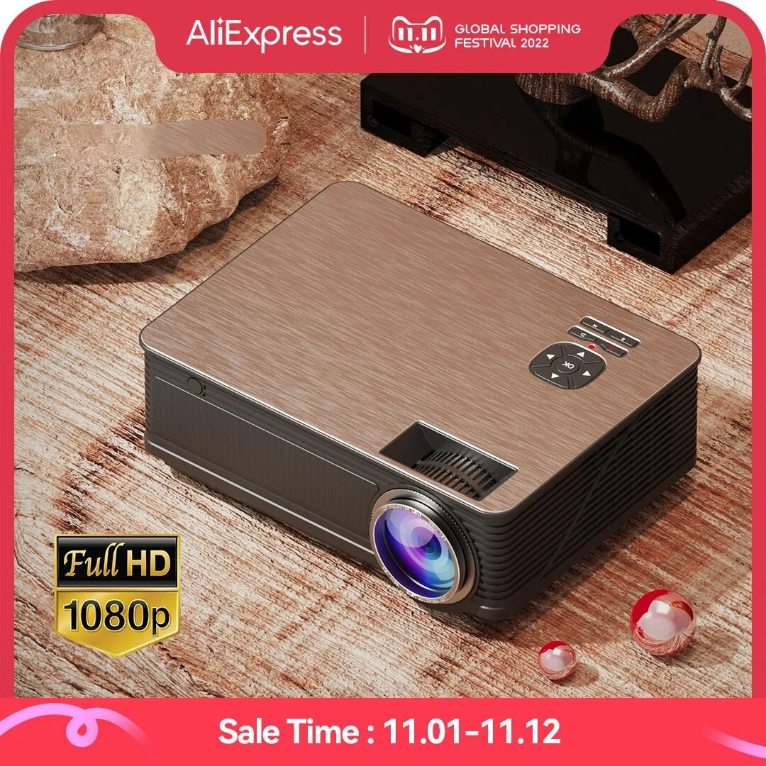 M5S M5SW 풀 HD 1080P 프로젝터 지지대, 4K 안드로이드 와이파이, 7000 루멘, 스마트 폰 TV 박스, 선물 포함, 신제품