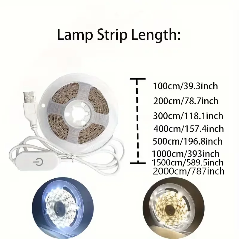 Versatile LED Light Strip with Touch Dimming and Flexible Design