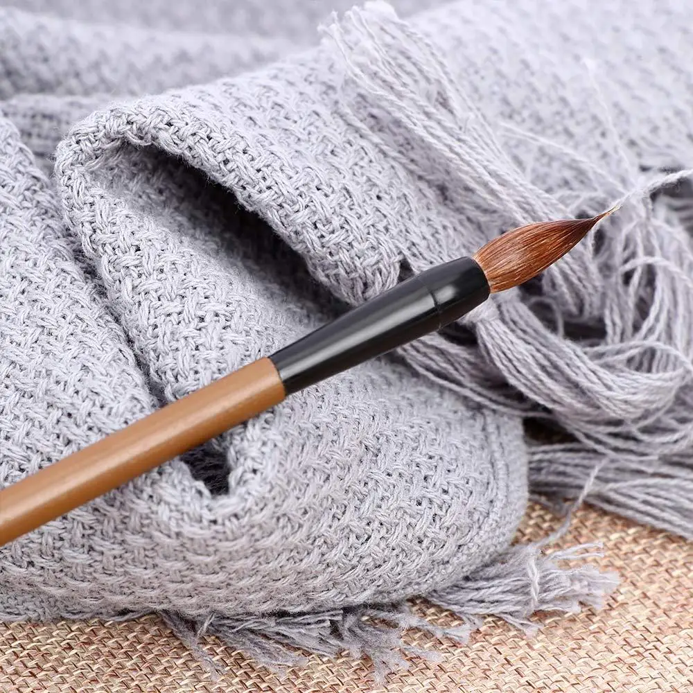 6 stücke traditionelle chinesische weiße Wolken Bambus Wolfs haar Schreib pinsel für Kalligraphie Malerei Praxis Schreib pinsel – Detail 6
