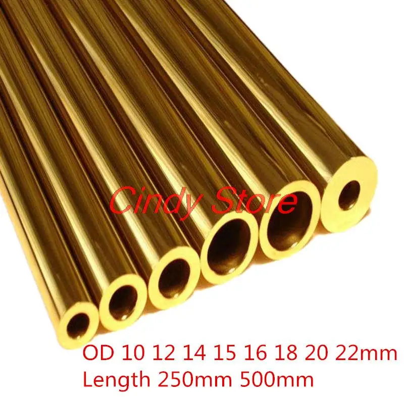 Brass Tube Brass tube capillary tube cutting tool rivet mosaic Pin rivet Outside diameter 10 12 14 15 16 18 20 22mm Length 250mm and 500mm