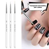 New 3Pcs Thin Stripe Line Nail Art Liner Painted Brush Drawing Pen DIY UV Gel Tips French Supplies Design Manicure Pinceau 1