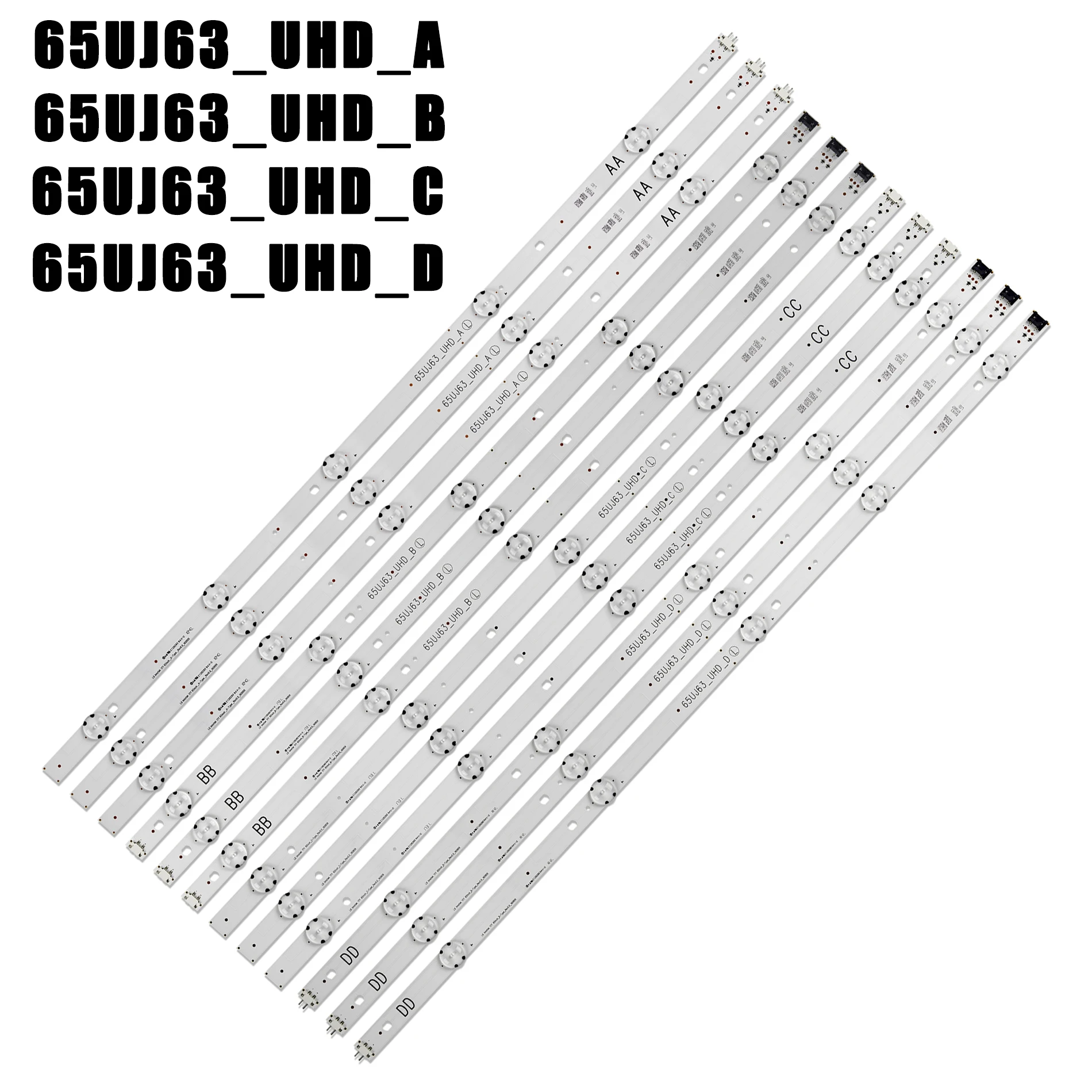 Kit 12 Barre LED Per TV LG 65" - Compatibile Con 65UJ634V, 65UJ633TTC, 65UJ634TTD, 65UJ634VTD