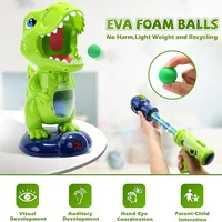 Movable Dinosaur Shooting Toys for Kids,Electronic Target Shooting Games with 2 Pump Gun,48 Balls Party Favor Toys with Score Re 2