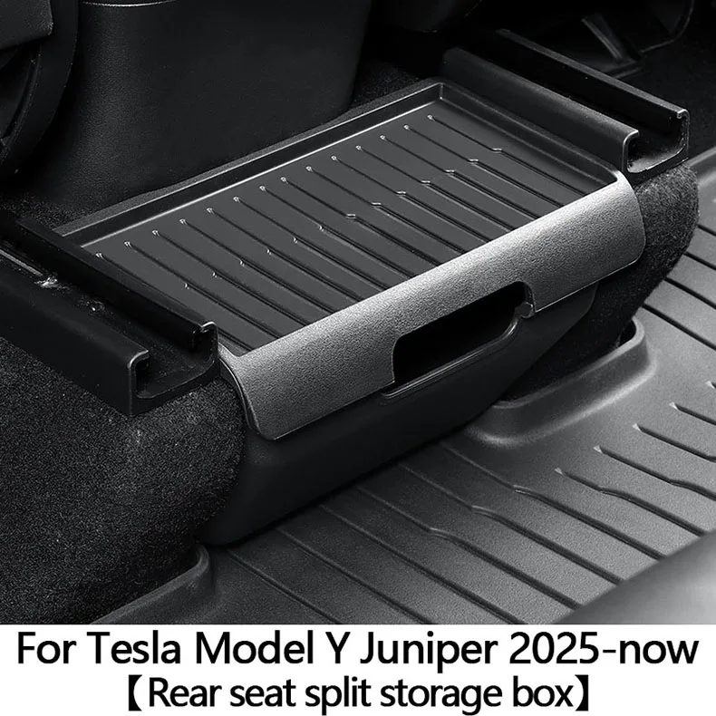 For Tesla New Model Y Juniper 2025 Under Seat Storage Box Rear Middle Storage Bi