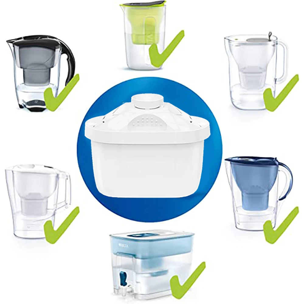 6 Pcs Alkaline Water Filter Cartridges Universal Replacement for Brita Maxtra+ Jug Boosts PH Reduces Impurities Improve taste