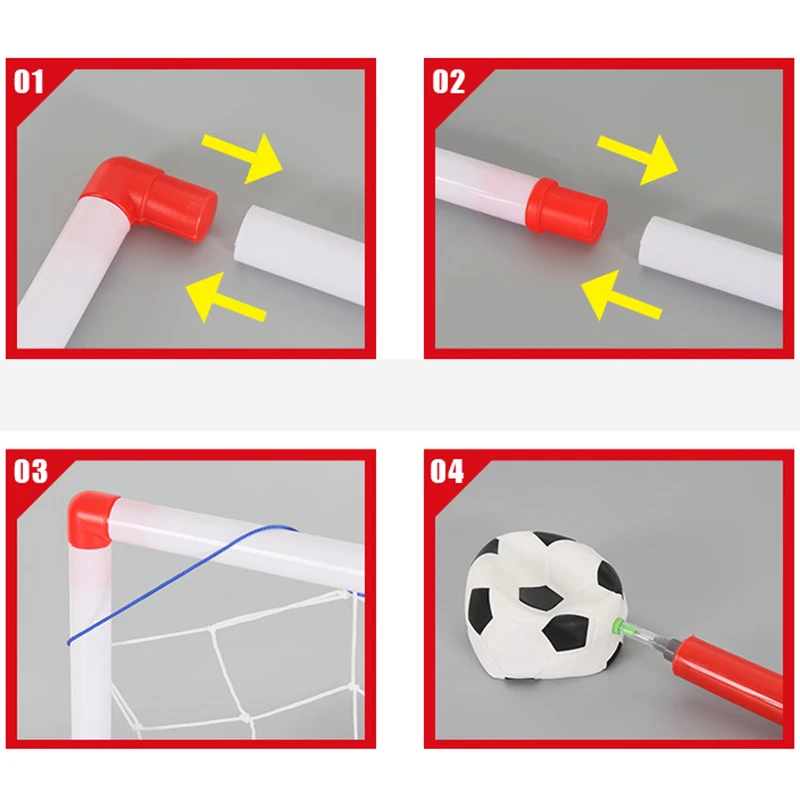 Filet de but de football portable pour enfants avec pompe à ballon