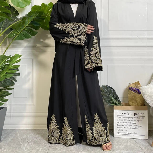 Ramadan Abaya dubaï luxe mode Kimono musulman pour femmes Cardigan caftan Robe Femme Caftan Marocain turquie Islam vêtements