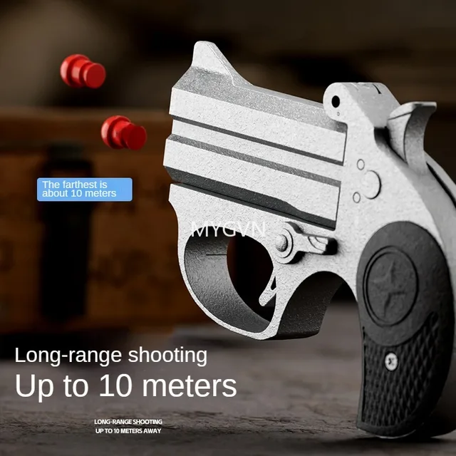 Children Portable Deringer Launcher Mini Manual Soft Bullet Shell Ejection Toy Gun Boy Small Pistol Pocket Model 3