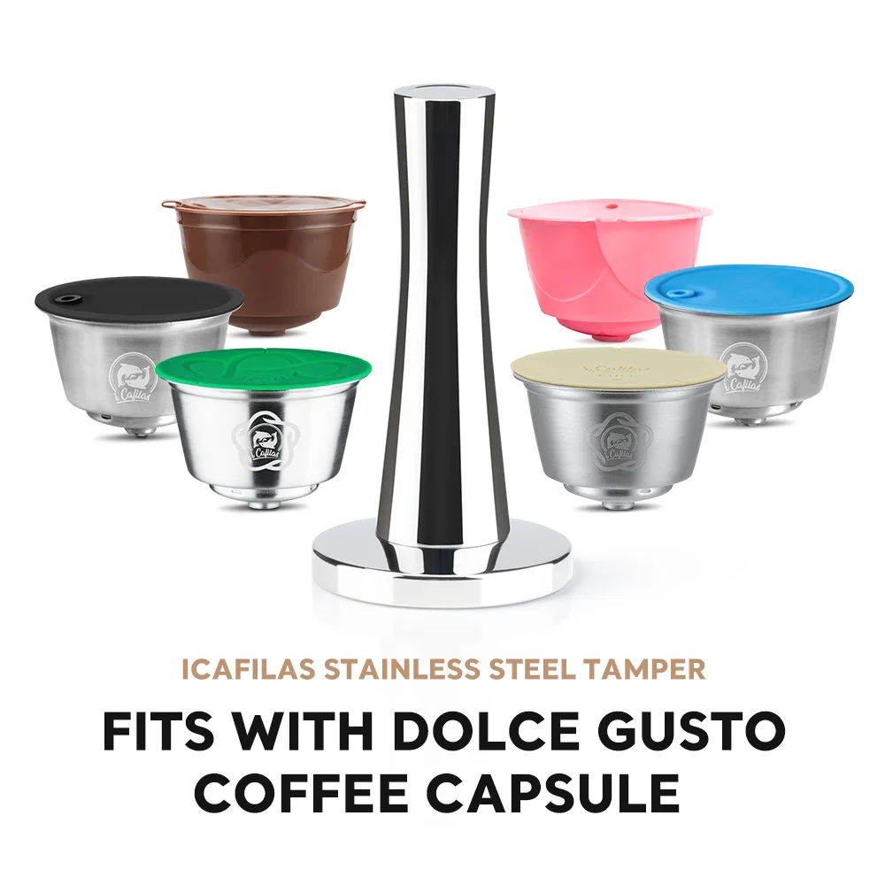 42.5mm Stainless Steel Espresso Coffee Tamper Powder Hammer Pressing For Dolce Gusto Capsule Pods Coffee Tool Accessories