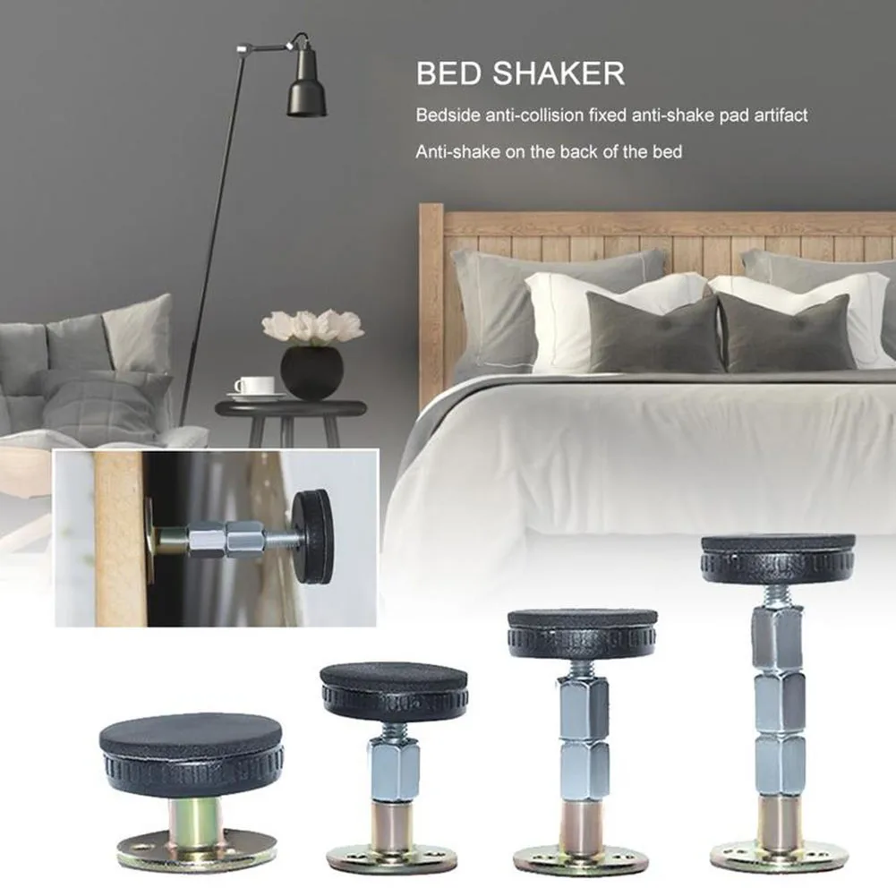 Bed Frame Hardware 1pcs Adjustable Bed Stabilizer Wall Furniture Fixed Bracket Stainless Steel Fixer Support Self-adhesive Anti-shake Mute Hardware
