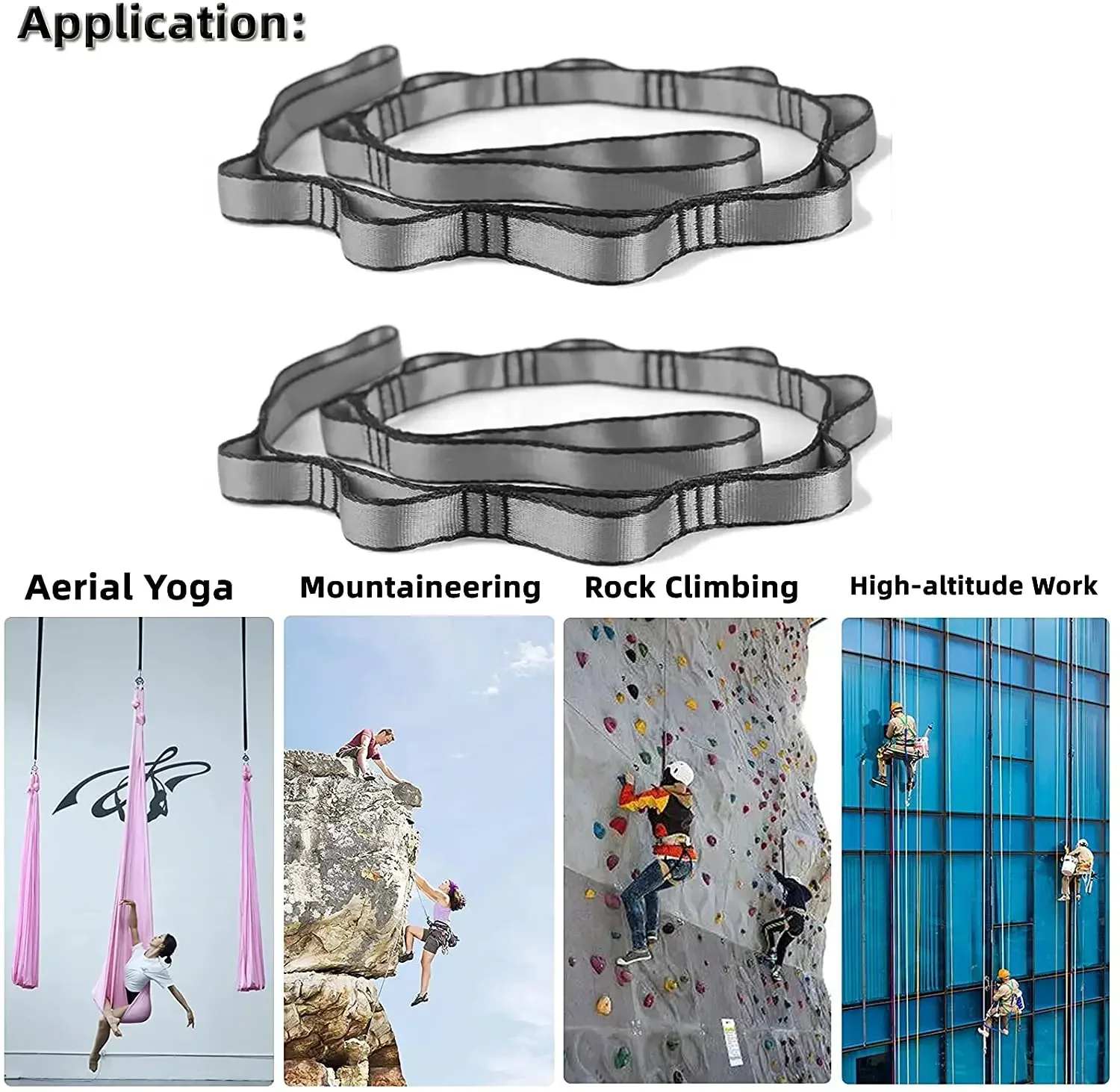 Hanging Rope Climbing Rope Chrysanthemum Yoga Stretch Belt Extender Strap for Aerial Yoga Hammock Swing Flying Anti-Gravity yoga strap,aerial yoga strap
