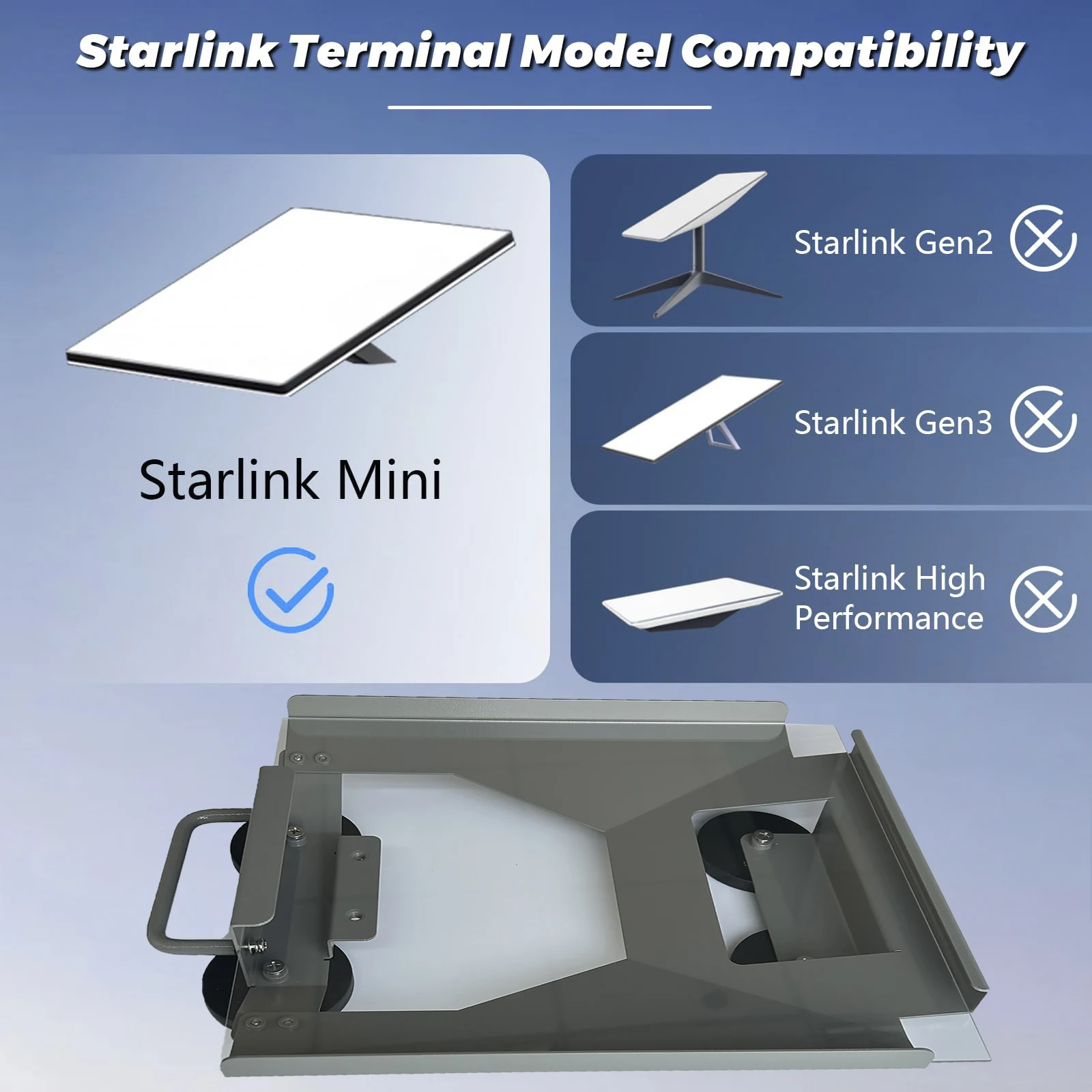 Zuignap combinatie montageset aluminium lang