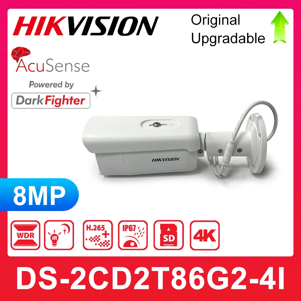 

Original Hikvision DS-2CD2T86G2-4I Replace DS-2CD2T85G1-I5/I8 8MP AcuSense Powered-by-Darkfighter Fixed Bullet Network Camera