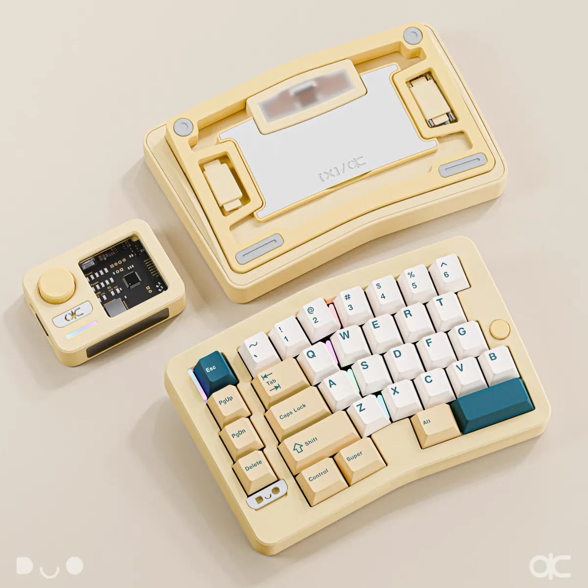 QK アリスデュオ分割キーボードキット Plam レスト付きカスタム 2.4