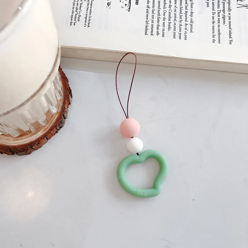 Ring Buckle Anti-lost  Mobile Phone Key Chain Strap Lanyard Beads Pearl Rope Cellphone Chains for Women Fashion Acce
