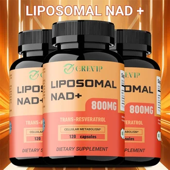Liposomal NAD - Contains Trans-resveratrol, Antioxidant, Brain Function Support, Cellular Energy, Increase DNA Levels