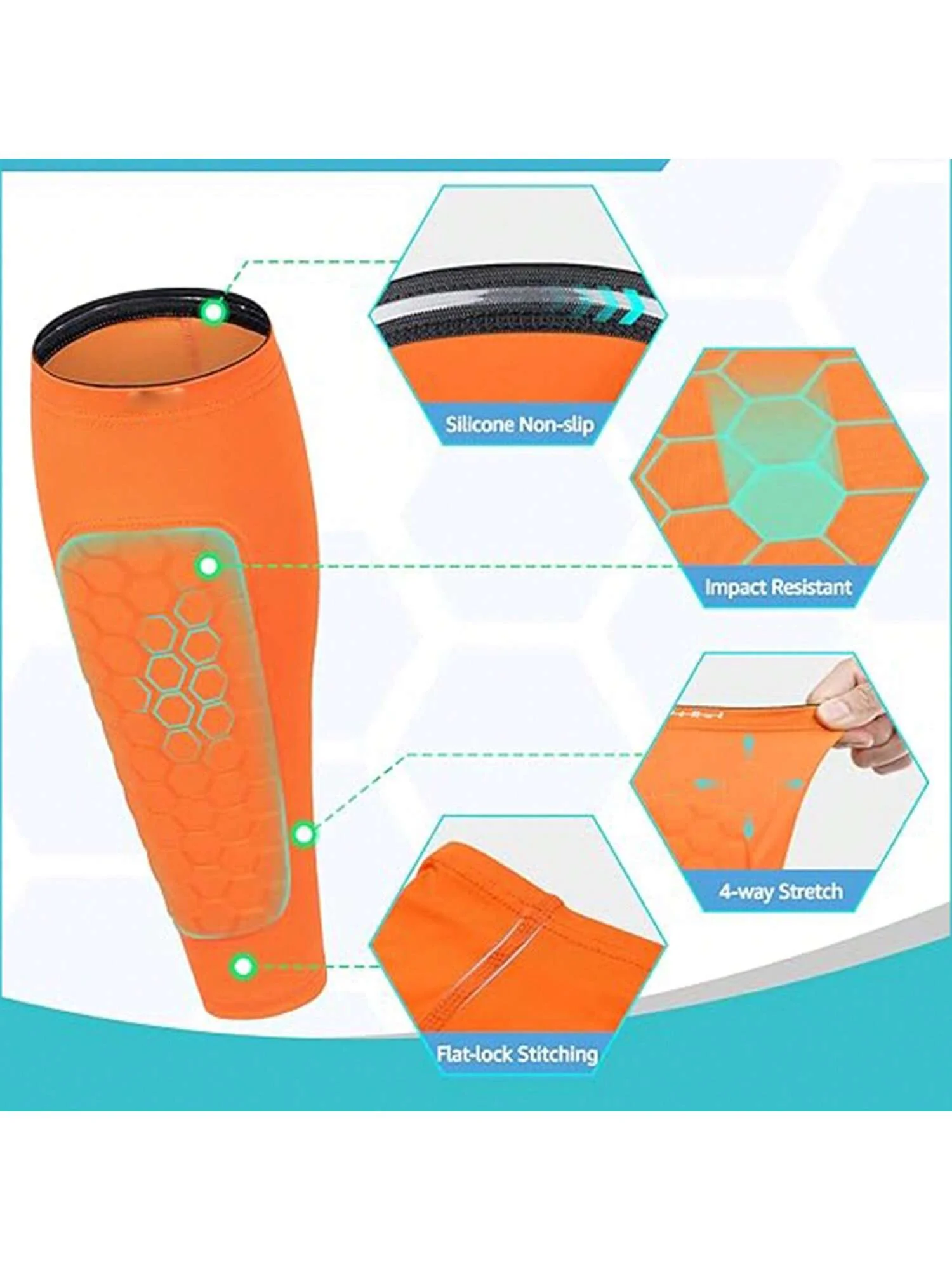 1PCS Soccer Shin Guards shin guard pads soccer shin guards calf compression sleeves calf compression sleeve Shin Pads for Youth Adult Calf Compression Sleeve with Honeycomb Pads Support for Splint Baseball