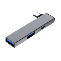 4 in 1 Compactly Aluminum USB C Hub USB3.0 Hub Type C to Type C and Double USB Port Hub for Versatile Devices Connectivity - Image 2