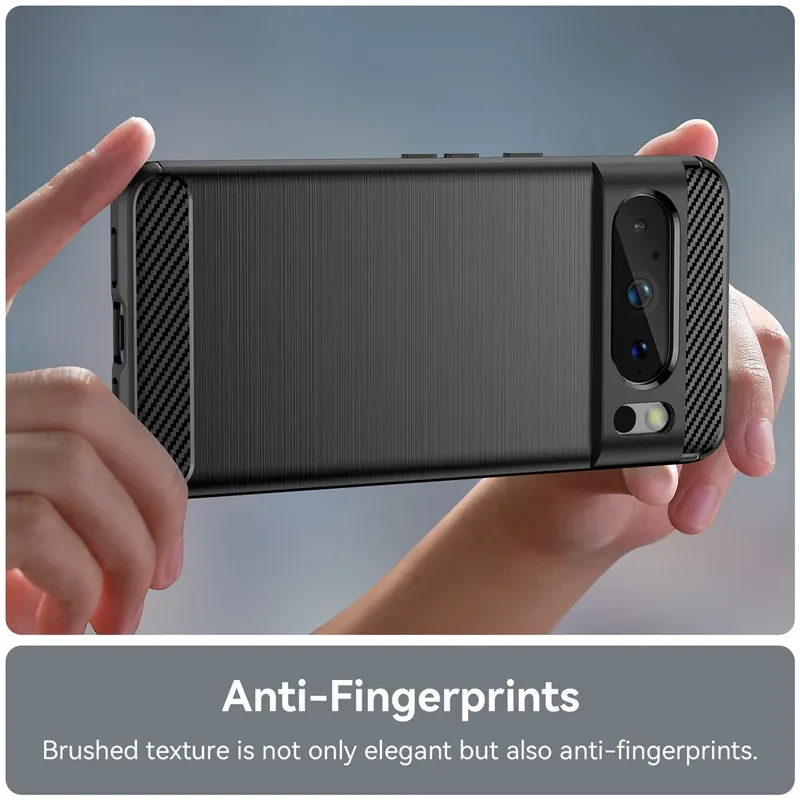 Sleek Carbon Fiber Matte Silicone Protective Phone Case