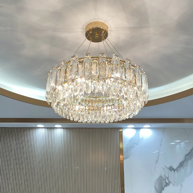 Led Clear Pendant Light Modern Crystal Chandelier Lighting 2025 Luxury ...