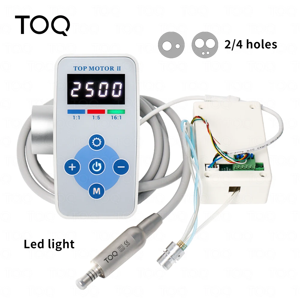 Juego de máquina eléctrica de micromotor Led sin escobillas Dental, pulverizador de agua interno, herramientas de pulido de pieza de mano de contraángulo tipo E