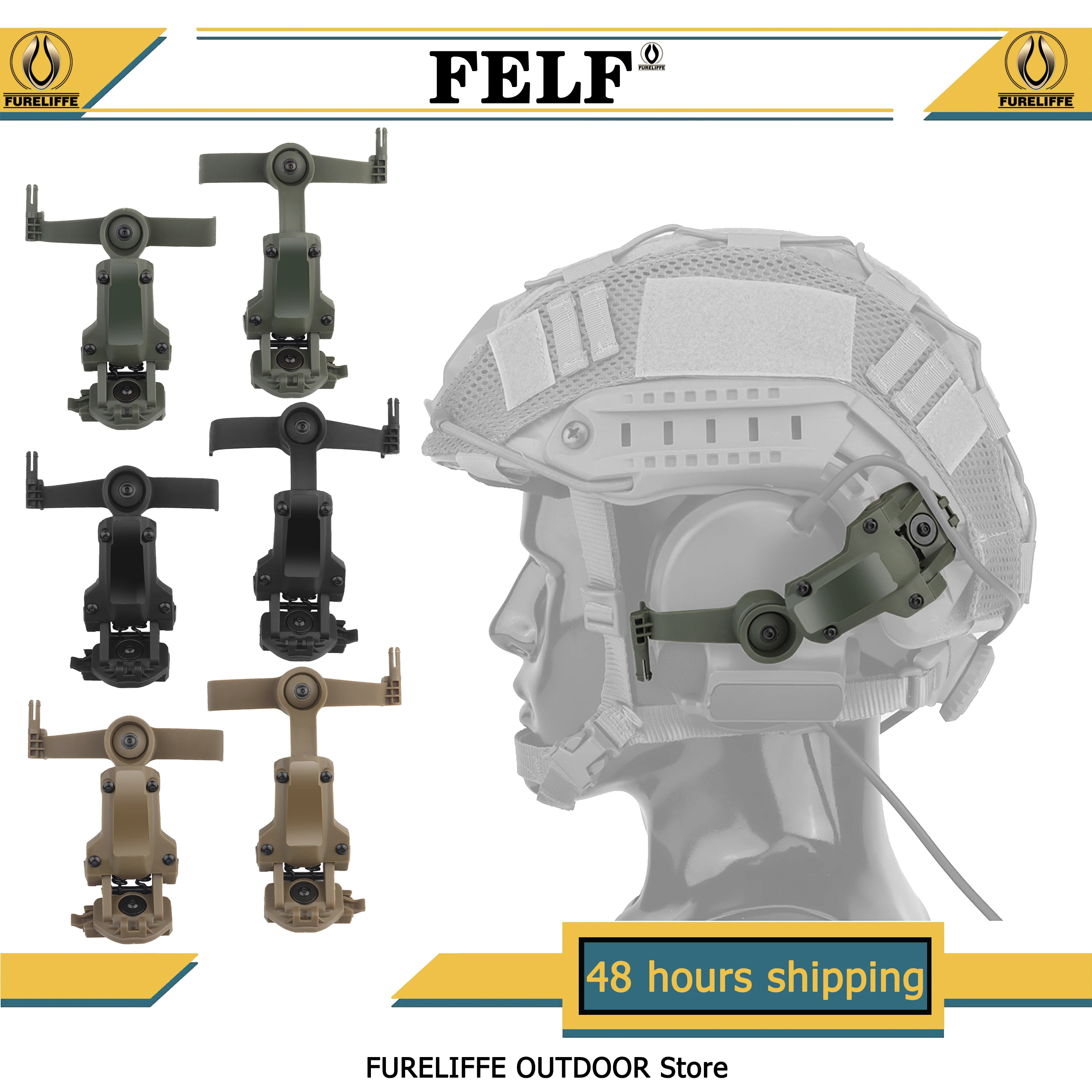 Adaptateur De Support Casque Tactique ARC Pour Rail M-LOK - Sinairsoft - Neuf