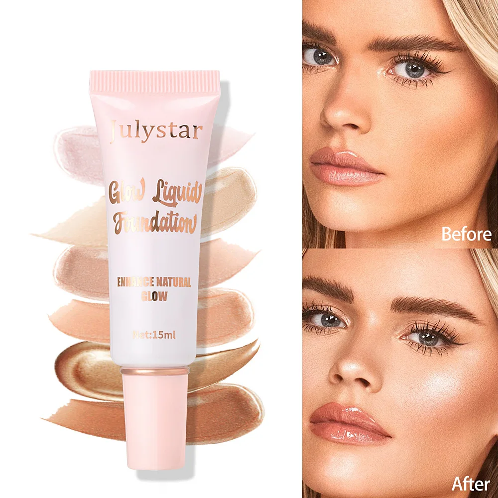 Julystar facial concealer high gloss pearlescent foundation natural lasting brightening moisturizing concealer 2