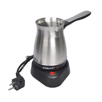 Electric Turkish Coffee Maker, Stainless Steel Hot Milk Coffee Cold Touch Handle Wireless Base, Suitable for Home & Travel 2