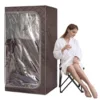 Portable Infrared Sauna Home Spa Detox Therapy with Upgrade Reinforced Chair Whole Front Clear Window L31.5 x W31.5 x H63 2