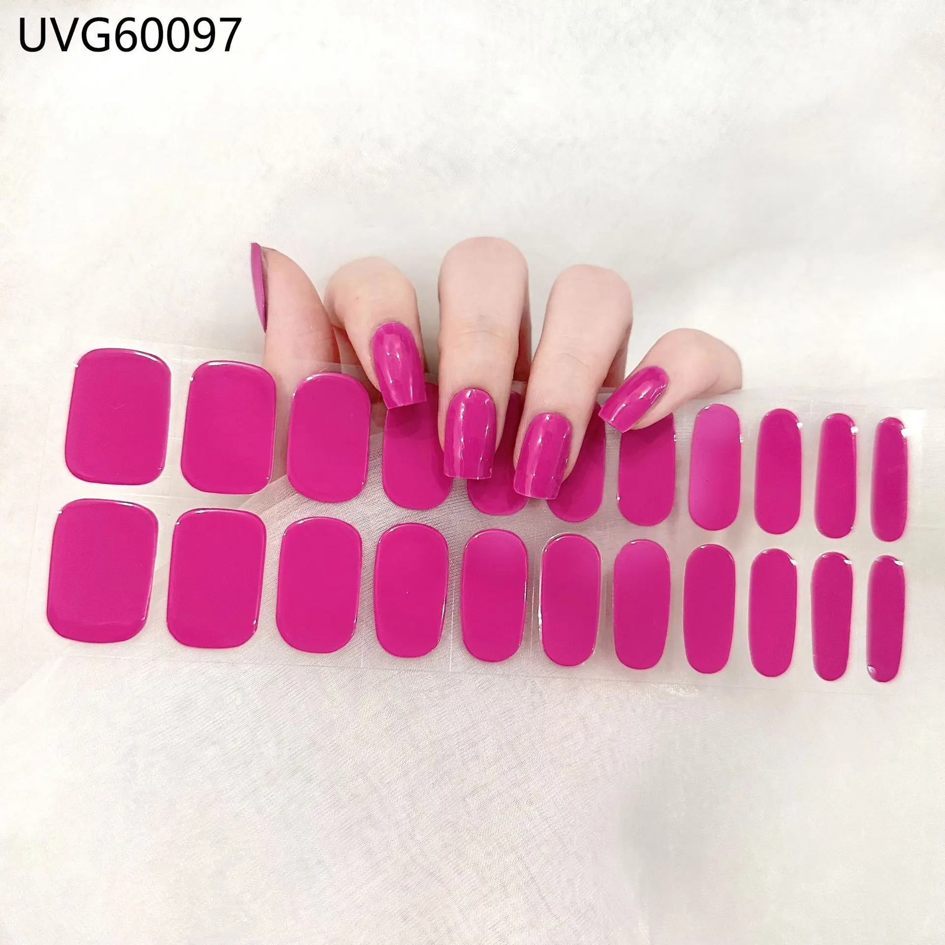 Premium Semi-Cured Nail Wraps Set - Waterproof, Long-Lasting Gel Nail Stickers