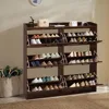Shoe Storage Cabinet for Entryway, Hidden Shoe Rack Cabinet with 6 Flip Drawers, Farmhouse Freestanding Shoe Organizer Shoe Orga 6