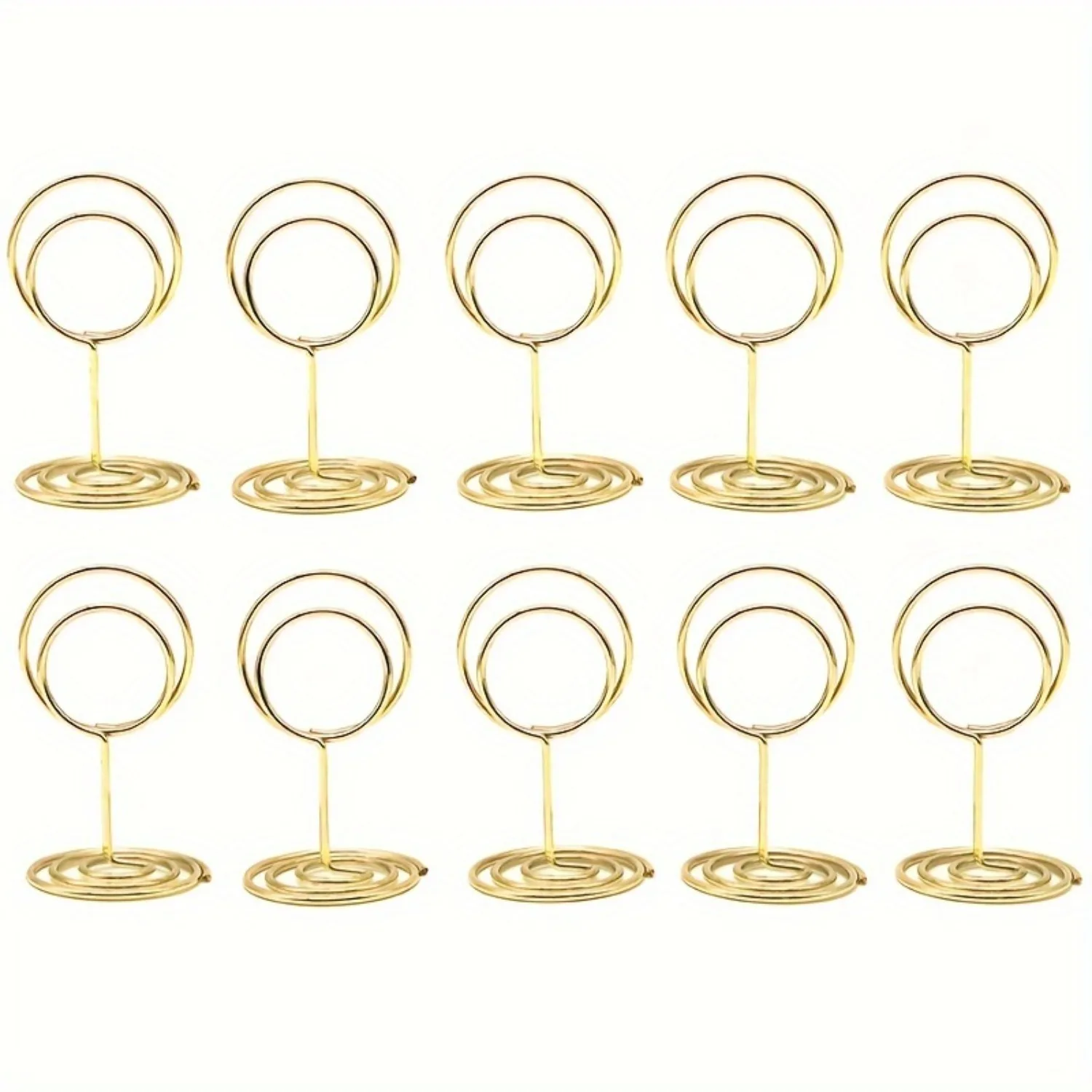 Metal Place Card Holders Photo Clip Stands Wedding Table Number Name Sign Stand for Wedding Birthday Party Home Decoration Place Card Holders 10pcs