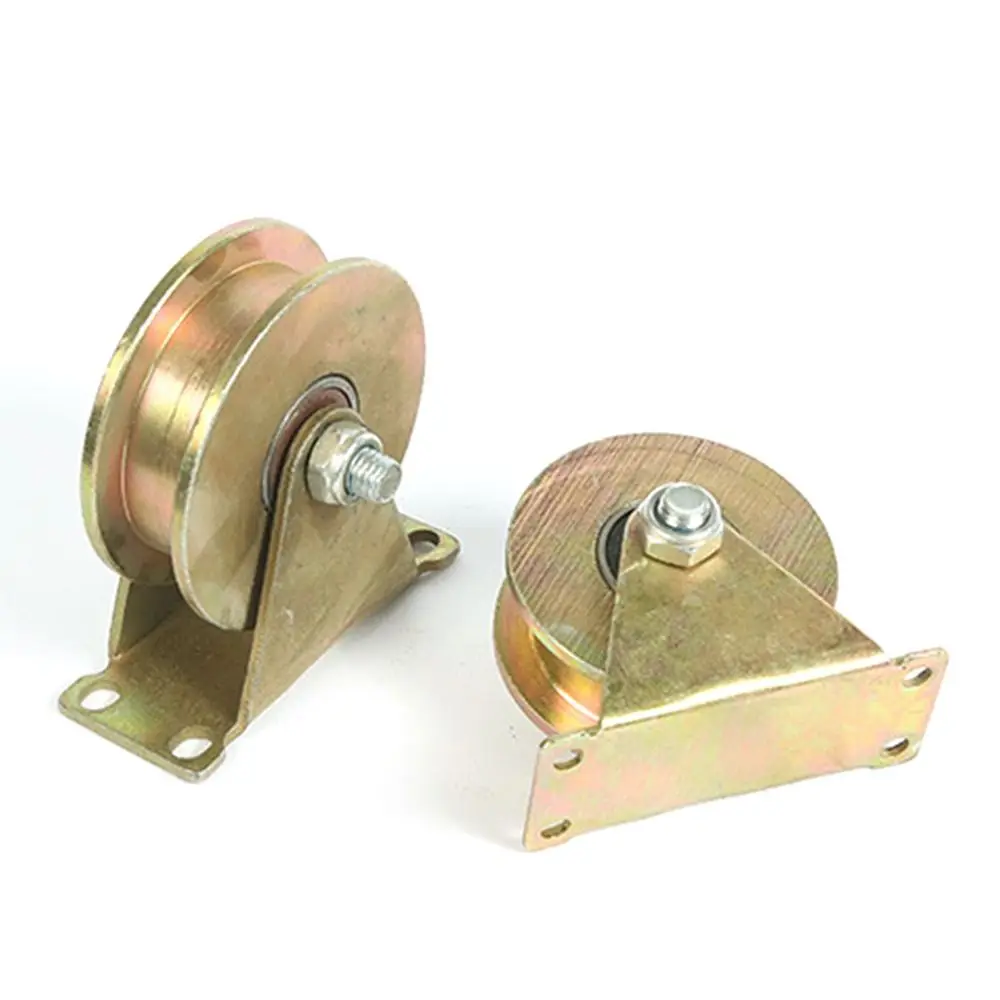 Sliding door roller 1Pcs Track Wheel Bearing Pulley Stainless Steel U/V/H Shaped Sliding Door Rollers Plating Color Home Hardware Rigid Caster