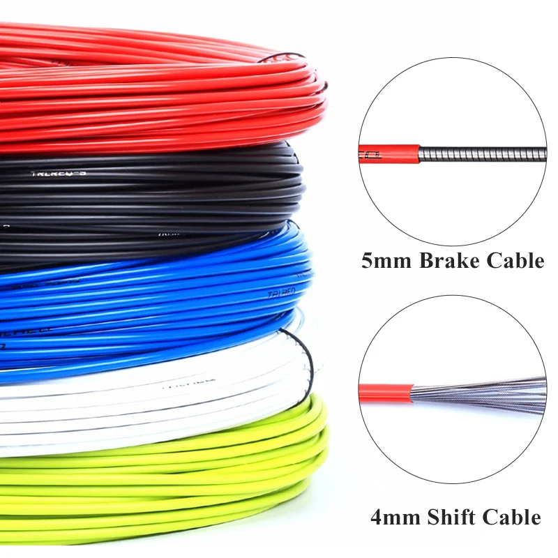 3m Bicycle Brake Cables Shift Cable Wire For Bicycle 4mm/5mm MTB Road