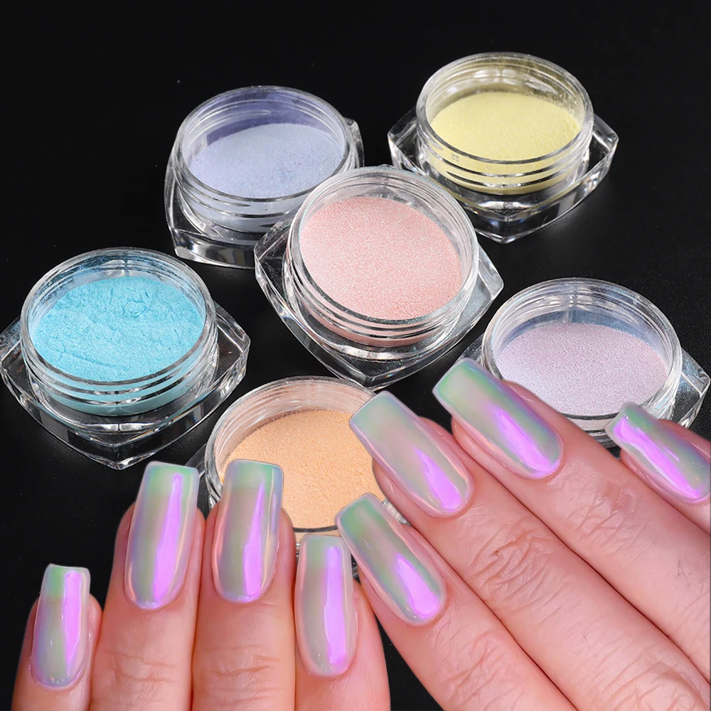 Aurora Nail Glitter Powders Pearl Shimmer Pigment Solid Mirror Rub Dust  Brush Dipping Chrome Nail Art Decor Manicure CHG01-06-2 - AliExpress