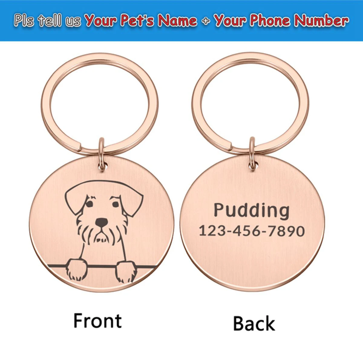 

Personalized Funny Dog Tags Engraved MW003 For Collar Accessories Puppy Stainless Steel Nameplate Chihuahua Cane Accessori