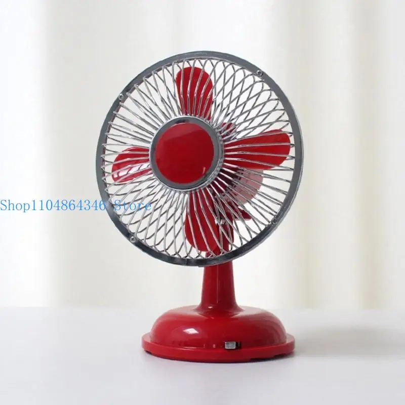 652F 소형 테이블 팬 5.7인치 진동 테이블 팬 2단 USB/AA 배터리 책상 팬