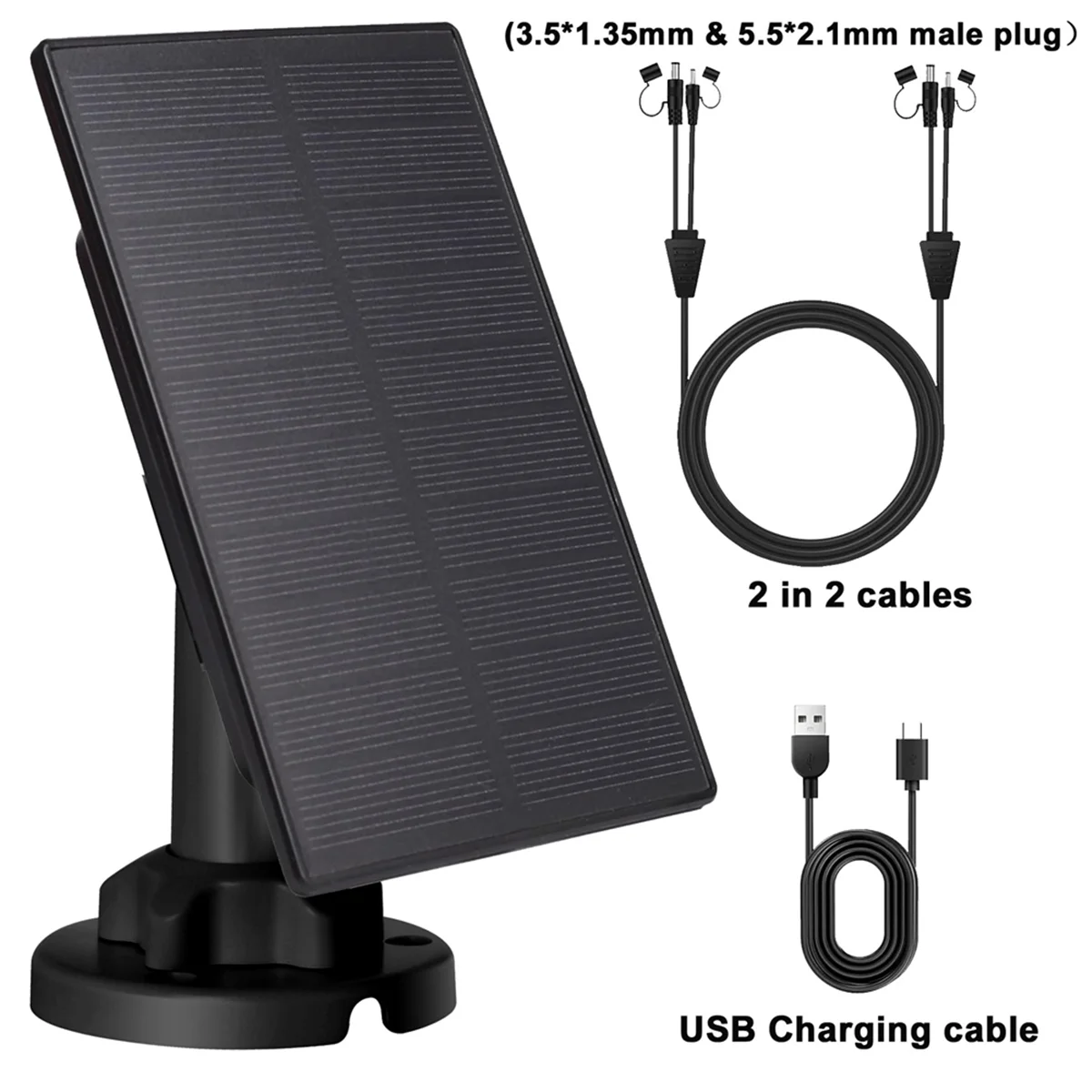 Hot sale 12V/1A 6V/2A Solar Panel Micro-USB+Type-C Outdoor Solar Cells Charger Panels for Security Camera System