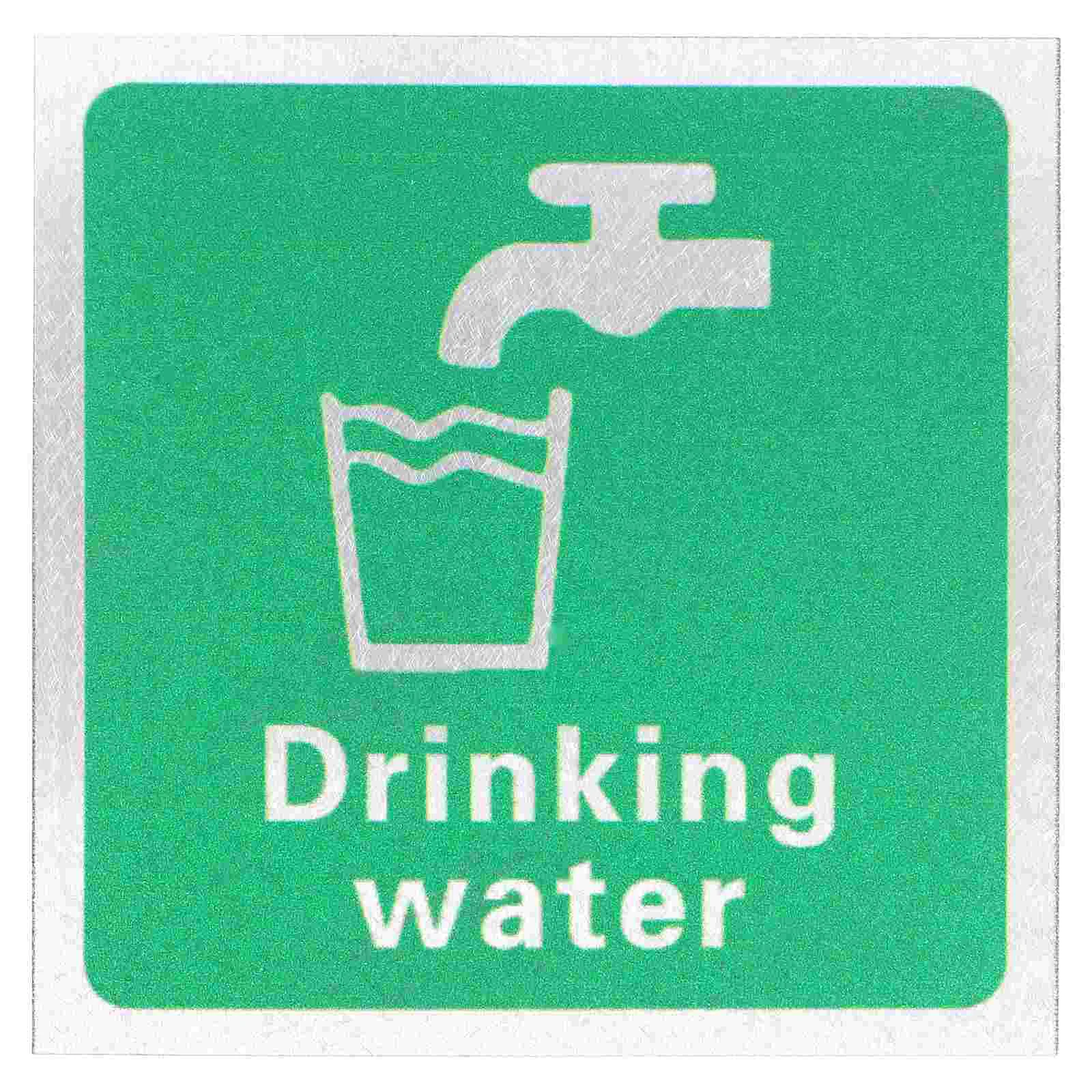 Drinking Water Sign Trough Sink Self Adhesive Spoon Rest Aluminum Alloy Metal Tap for Park Outdoor