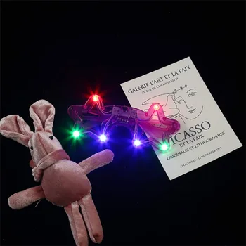 نظارات ليد تضيء للأطفال والكبار ، وهج نيون في الظلام ، ولوازم حفلات أعياد الميلاد ، وهدايا الديكور ، 1 * * 4