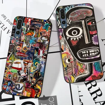 J-Jean-Mikel B-Basquiat 아트 폰 케이스, 화웨이 P 8 9 10 20 30 40 50 Pro Lite, Psmart Honor 10 lite 70 Mate 20lite