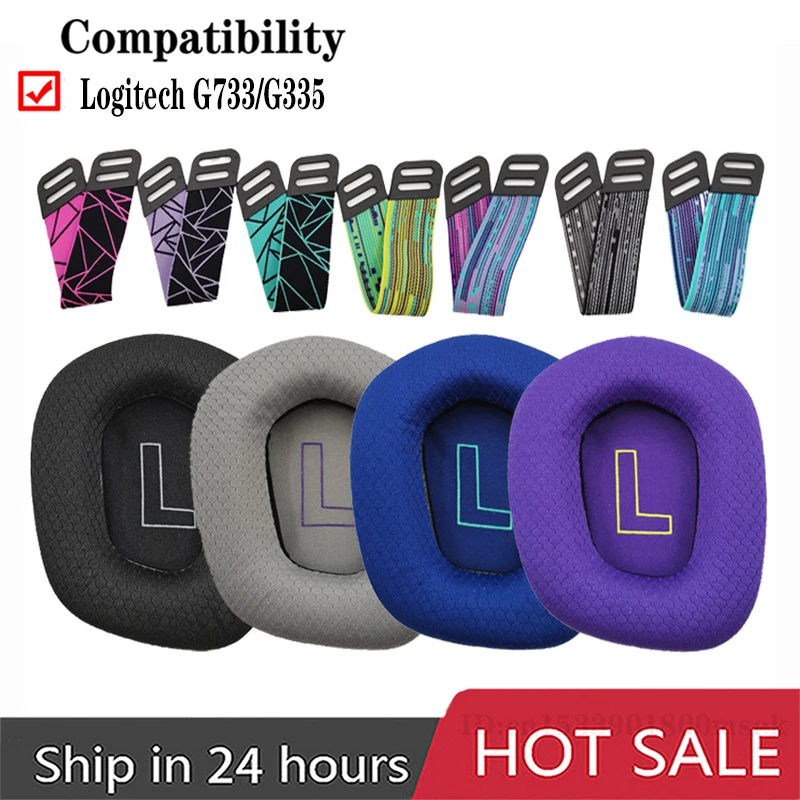 

G733 Ear Pads Headband For Logitech G733 G 733 Headphones Replacement Cotton Pad Foam Ear Cushion High Quality Fit Perfectly