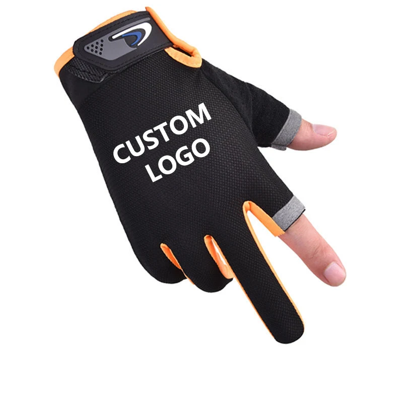 Custom LOGO Text Design Personality DIY Bicycle Gloves Summer Cycling Gloves Outdoor Sport Anti-Slip Mountain Bike MTB Gloves