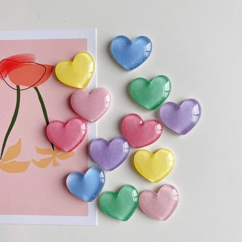 Glitter Heart Fridge Magnets 1
