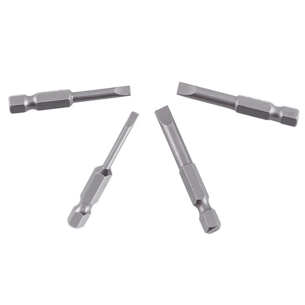 

Premium Magnetic Slotted Screwdriver Bits, 4Pcs, 50mm Length, Hex Shank 1/4 inch, Superior Quality and Performance