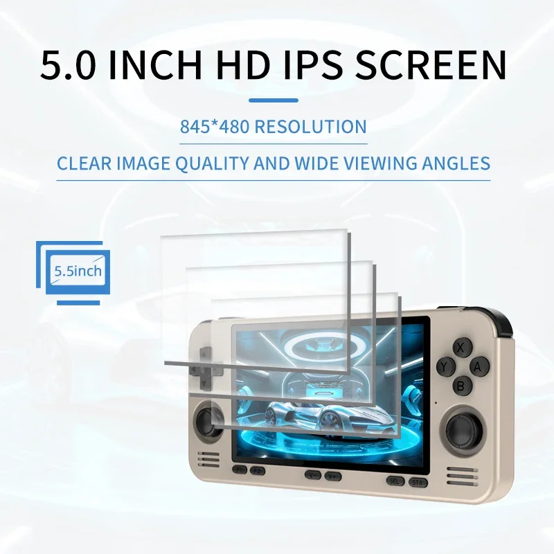 POWKIDDY RGB10 MAX3 Pro Retro Handheld Game Console 5 Inch 854*480 HD IPS Screen Amlogic A311D Opendinglinux Two-Channel Stereo